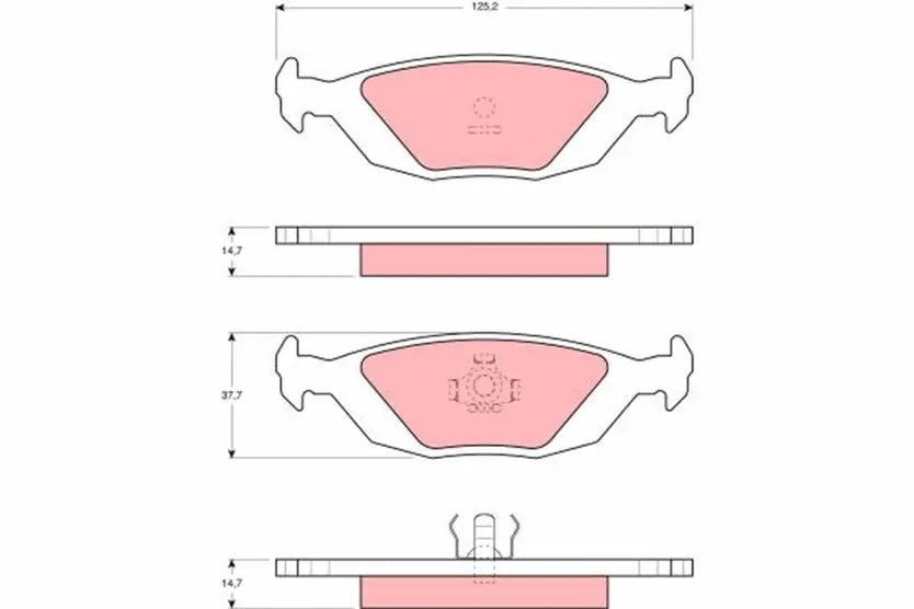 Brake Pad Set, Disc Brake GDB392 - TRW