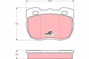 Brake Pad Set, Disc Brake GDB394 - TRW