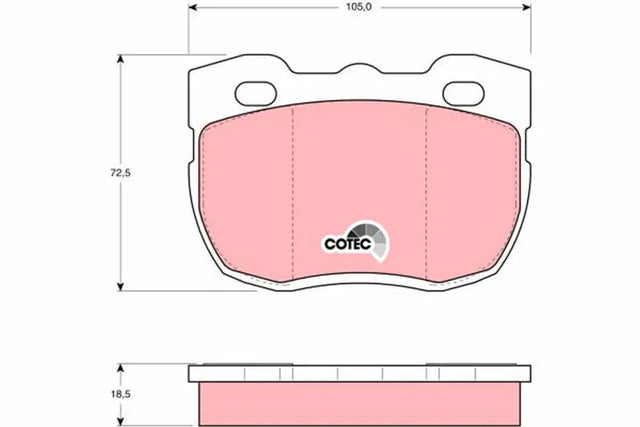 Brake Pad Set, Disc Brake GDB394 - TRW