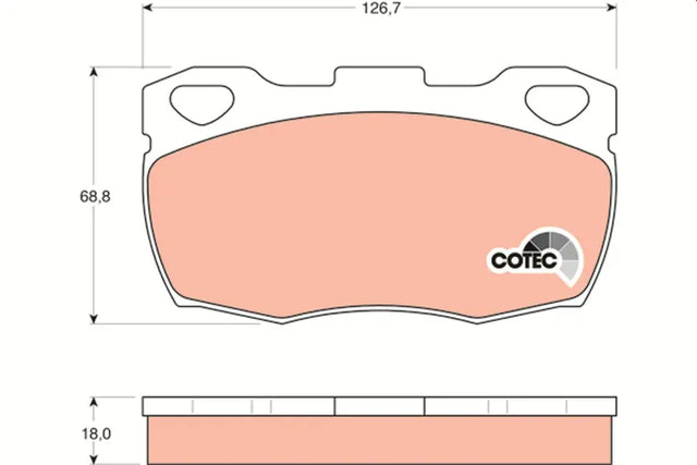 Brake Pad Set, Disc Brake GDB395 - TRW