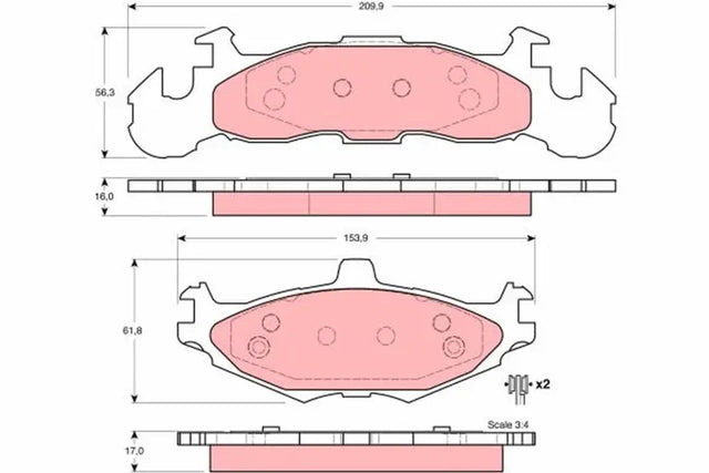 Brake Pad Set, Disc Brake GDB4003 - TRW