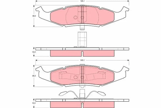 Brake Pad Set, Disc Brake GDB4006 - TRW