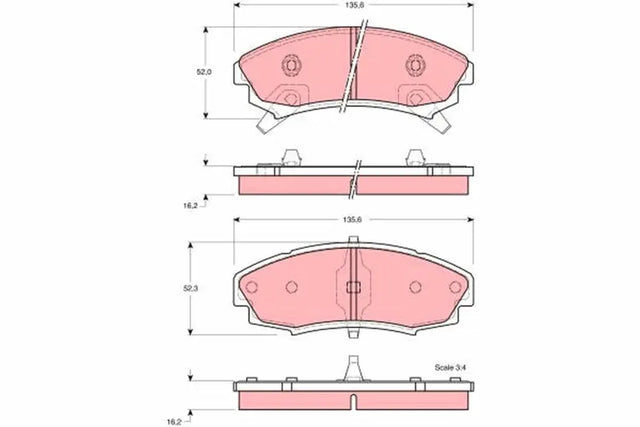 Brake Pad Set, Disc Brake GDB403 - TRW