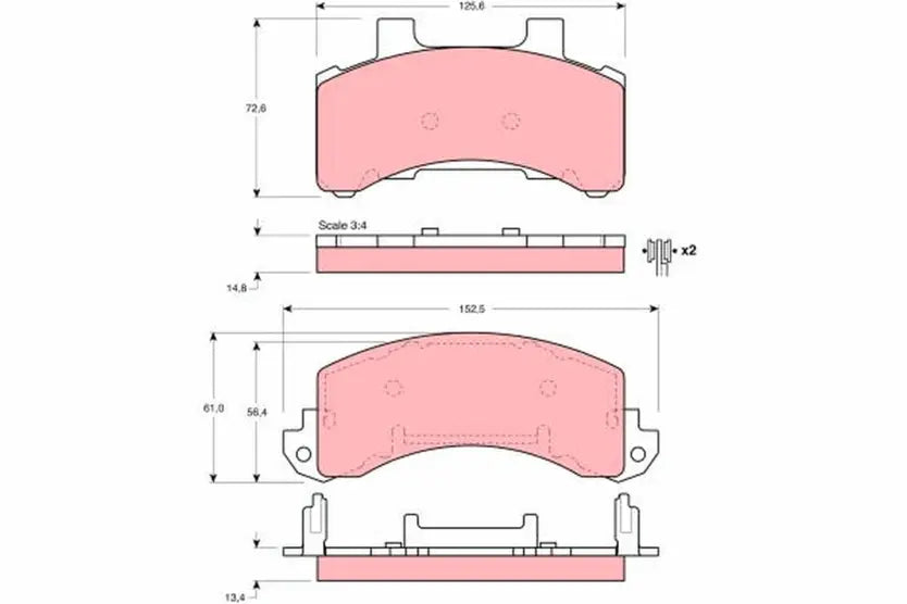 Brake Pad Set, Disc Brake GDB4036 - TRW