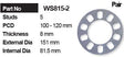 Wheel Spacer (2) WS815-2 - Nice Products | Universal Auto Spares