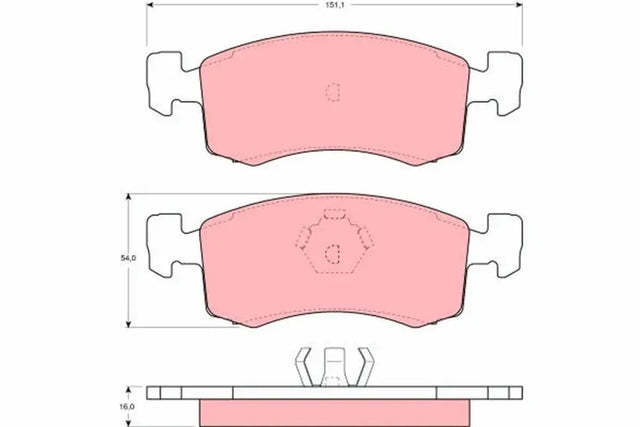 Brake Pad Set, Disc Brake GDB405 - TRW