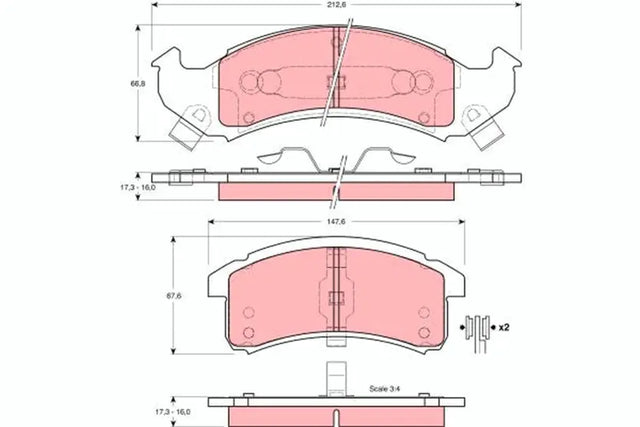 Brake Pad Set, Disc Brake GDB4054 - TRW