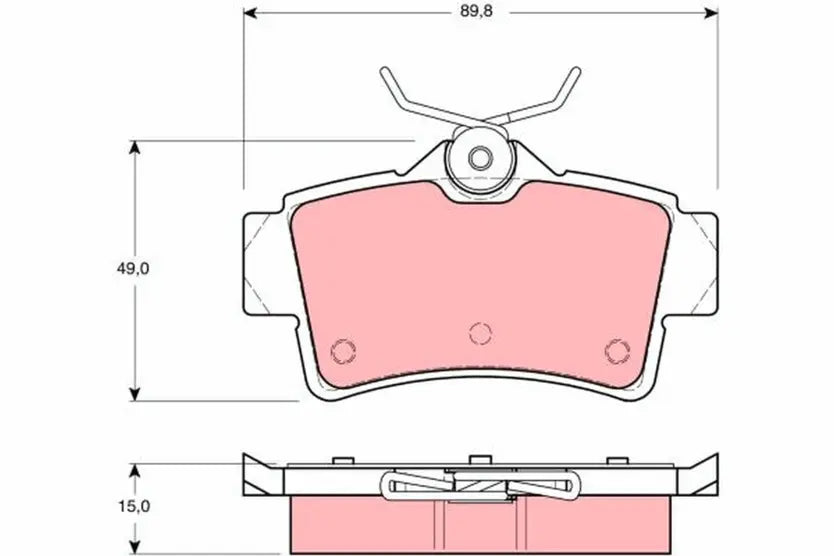 Brake Pad Set, Disc Brake GDB407 - TRW