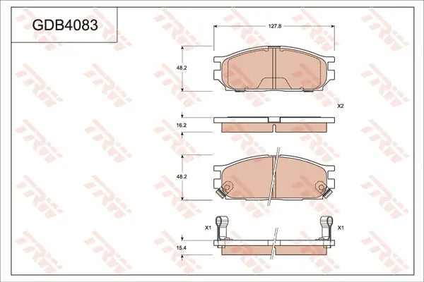 Brake Pad Set, Disc Brake GDB4083 - TRW
