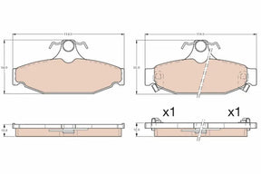 Brake Pad Set, Disc Brake GDB4089 - TRW