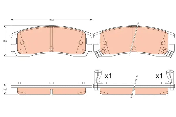 Brake Pad Set, Disc Brake GDB4098DT - TRW