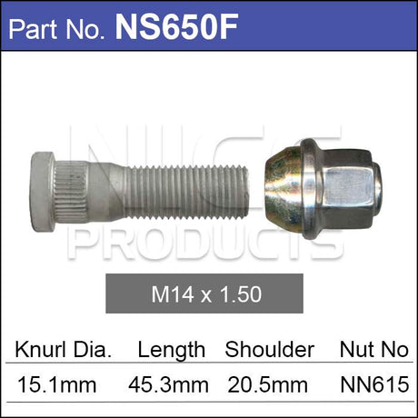 Stud & Nut NS650F - Nice Products | Universal Auto Spares