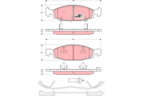 Brake Pad Set, Disc Brake GDB4120DT - TRW