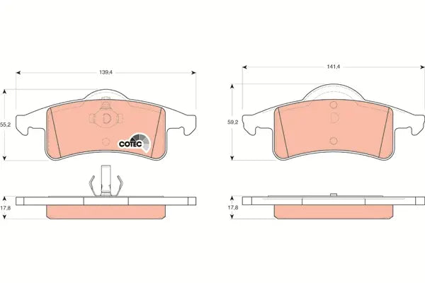 Brake Pad Set, Disc Brake GDB4127 - TRW