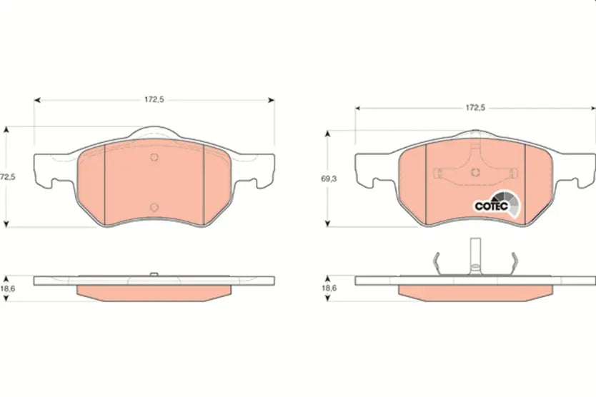 Brake Pad Set, Disc Brake GDB4128 - TRW