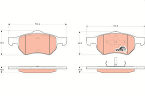Brake Pad Set, Disc Brake GDB4128 - TRW