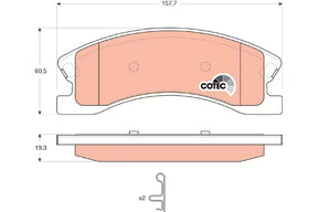 Brake Pad Set, Disc Brake GDB4133 - TRW