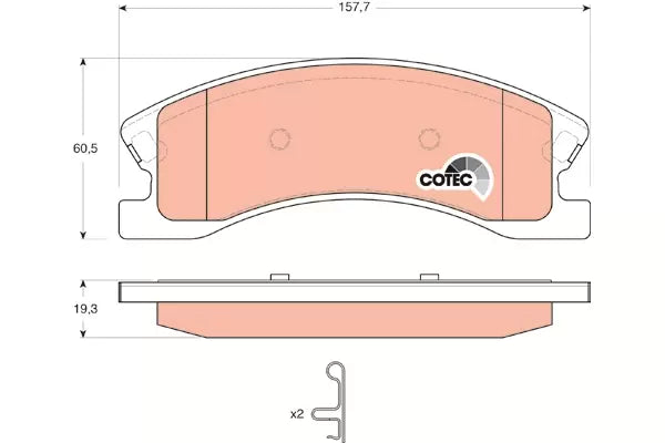Brake Pad Set, Disc Brake GDB4133 - TRW