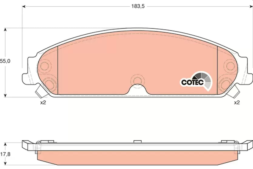 Brake Pad Set, Disc Brake GDB4134 - TRW