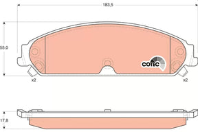 Brake Pad Set, Disc Brake GDB4134 - TRW