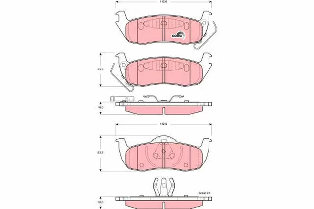 Brake Pad Set, Disc Brake GDB4137 - TRW