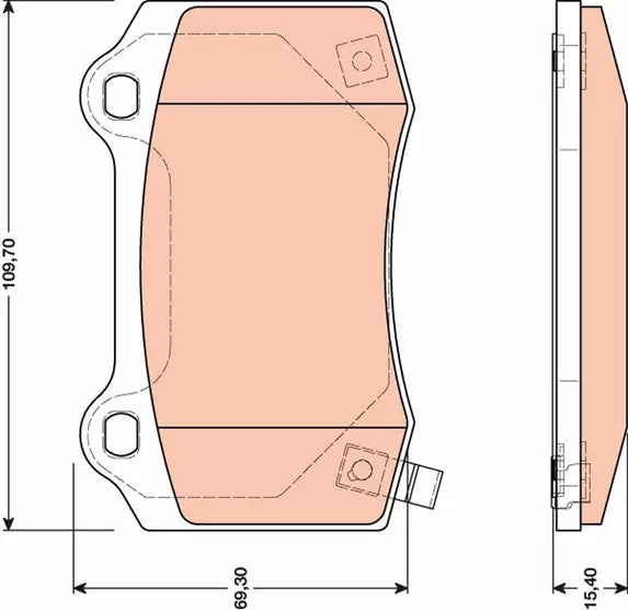 Brake Pad Set, Disc Brake GDB417 - TRW