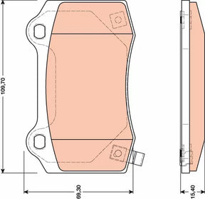 Brake Pad Set, Disc Brake GDB417 - TRW