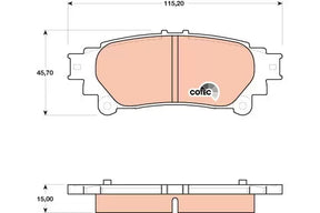 Brake Pad Set, Disc Brake GDB4174 - TRW