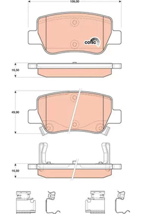 Brake Pad Set, Disc Brake GDB4175 - TRW