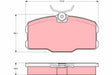 Brake Pad Set, Disc Brake GDB418 - TRW