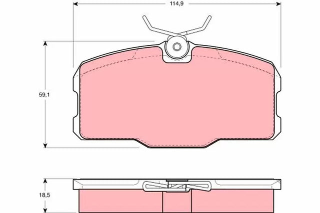 Brake Pad Set, Disc Brake GDB418 - TRW