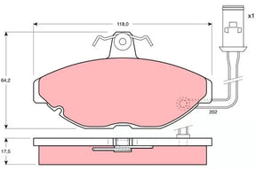 Brake Pad Set, Disc Brake GDB428 - TRW