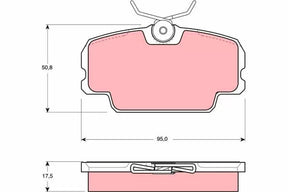 Brake Pad Set, Disc Brake GDB434 - TRW