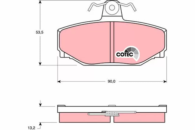 Brake Pad Set, Disc Brake GDB442 - TRW