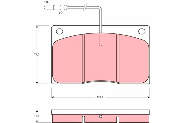 Brake Pad Set, Disc Brake GDB443 - TRW