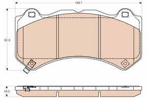 Brake Pad Set, Disc Brake GDB4450 - TRW