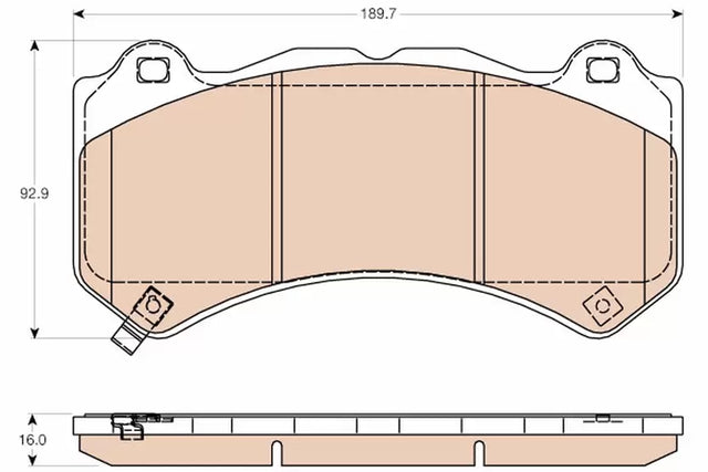Brake Pad Set, Disc Brake GDB4450 - TRW