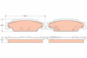 Brake Pad Set, Disc Brake GDB4453 - TRW