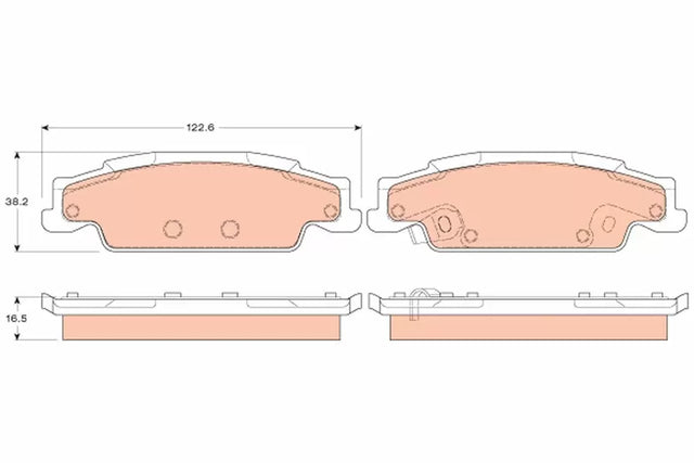 Brake Pad Set, Disc Brake GDB4453 - TRW