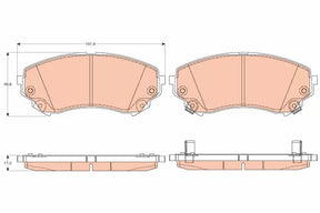 Brake Pad Set, Disc Brake GDB4456 - TRW