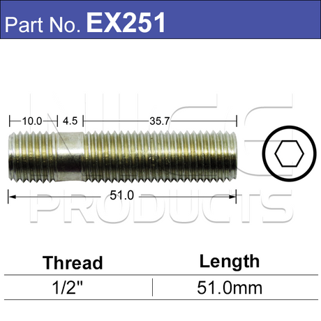 Stud Extension EX251 - Nice Products | Universal Auto Spares