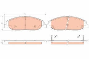 Brake Pad Set, Disc Brake GDB4457 - TRW