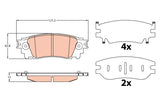 Brake Pad Set, Disc Brake GDB4459DT - TRW
