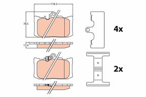 Brake Pad Set, Disc Brake GDB446 - TRW