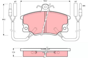 Brake Pad Set, Disc Brake GDB457 - TRW