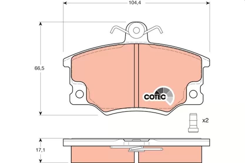 Brake Pad Set, Disc Brake GDB458 - TRW
