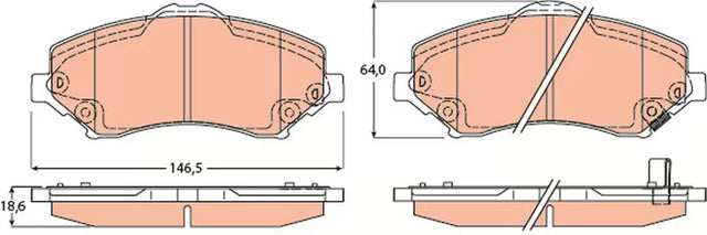 Brake Pad Set, Disc Brake GDB460 - TRW