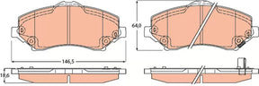 Brake Pad Set, Disc Brake GDB4605 - TRW