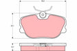 Brake Pad Set, Disc Brake GDB493 - TRW