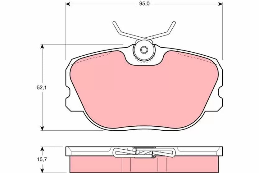 Brake Pad Set, Disc Brake GDB493 - TRW